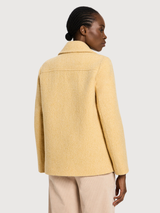 Strickjacke Caban gelb Damen Wolle | LANIUS