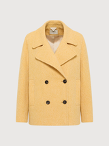 Cardigan caban giallo donna in lana | LANIUS