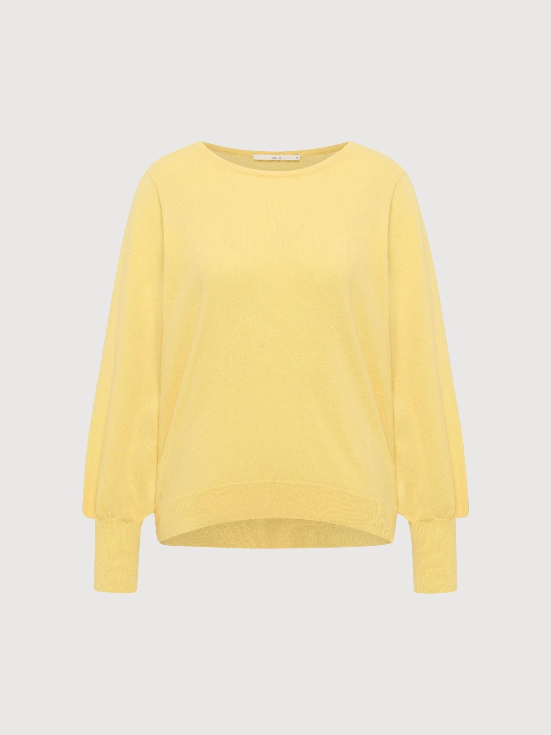 Pullover Girocollo Giallo Donna Cashmere | Lanius