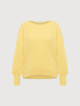 Pullover Girocollo Giallo Donna Cashmere | Lanius