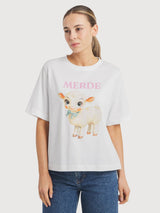 T-Shirt Vadstena Lamb White Cotton | DEDICATED