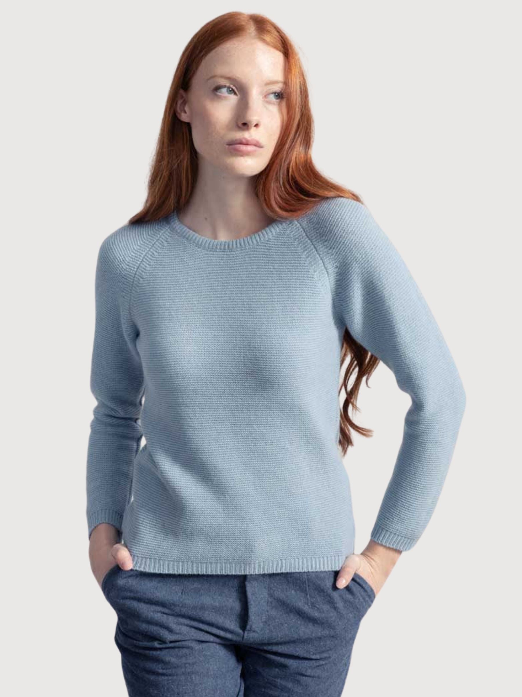 Giulietta Pullover Dusty Blau Cashmere Damen | Rifo