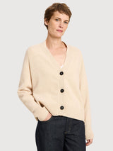 Cardigan Strick Beige Woman | Lanius