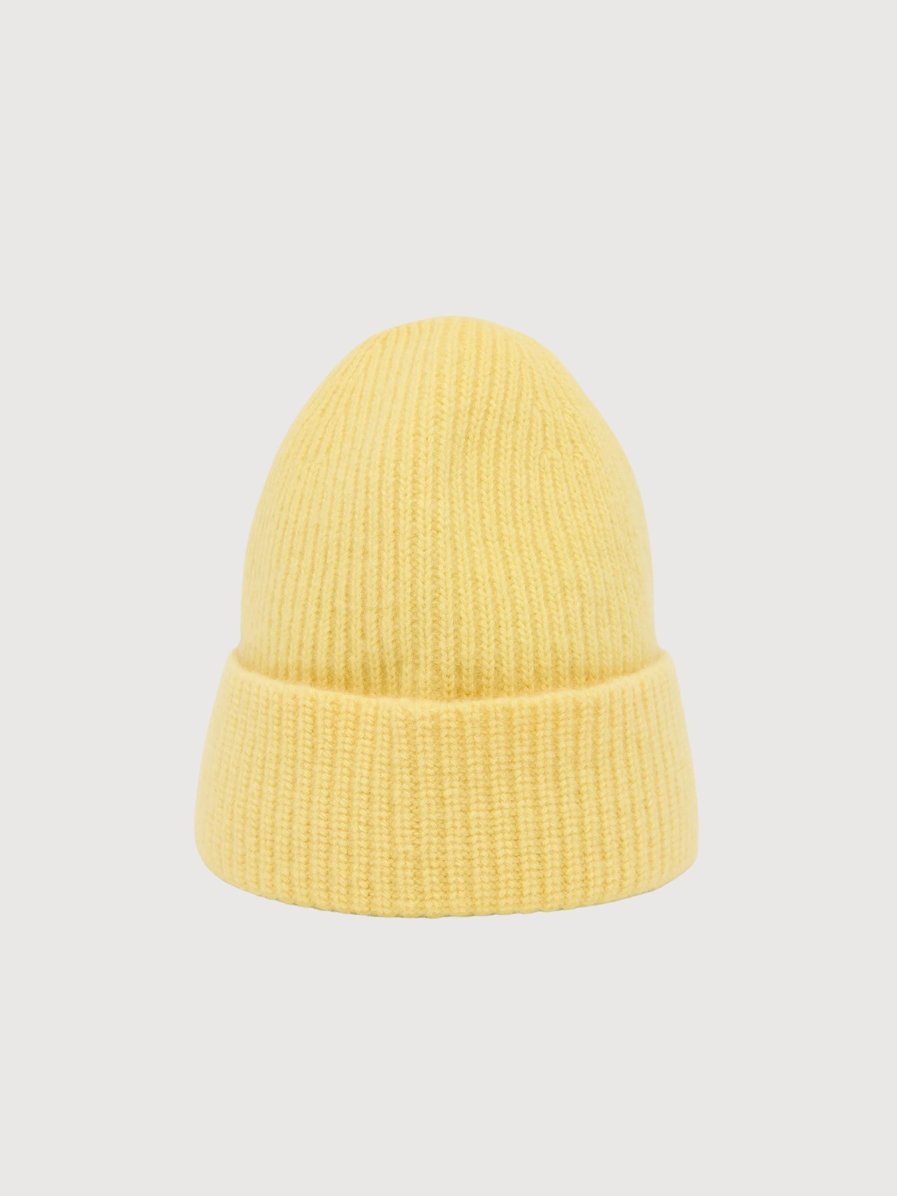 Mütze Gelbe Schurwolle und Kaschmir | LANIUS