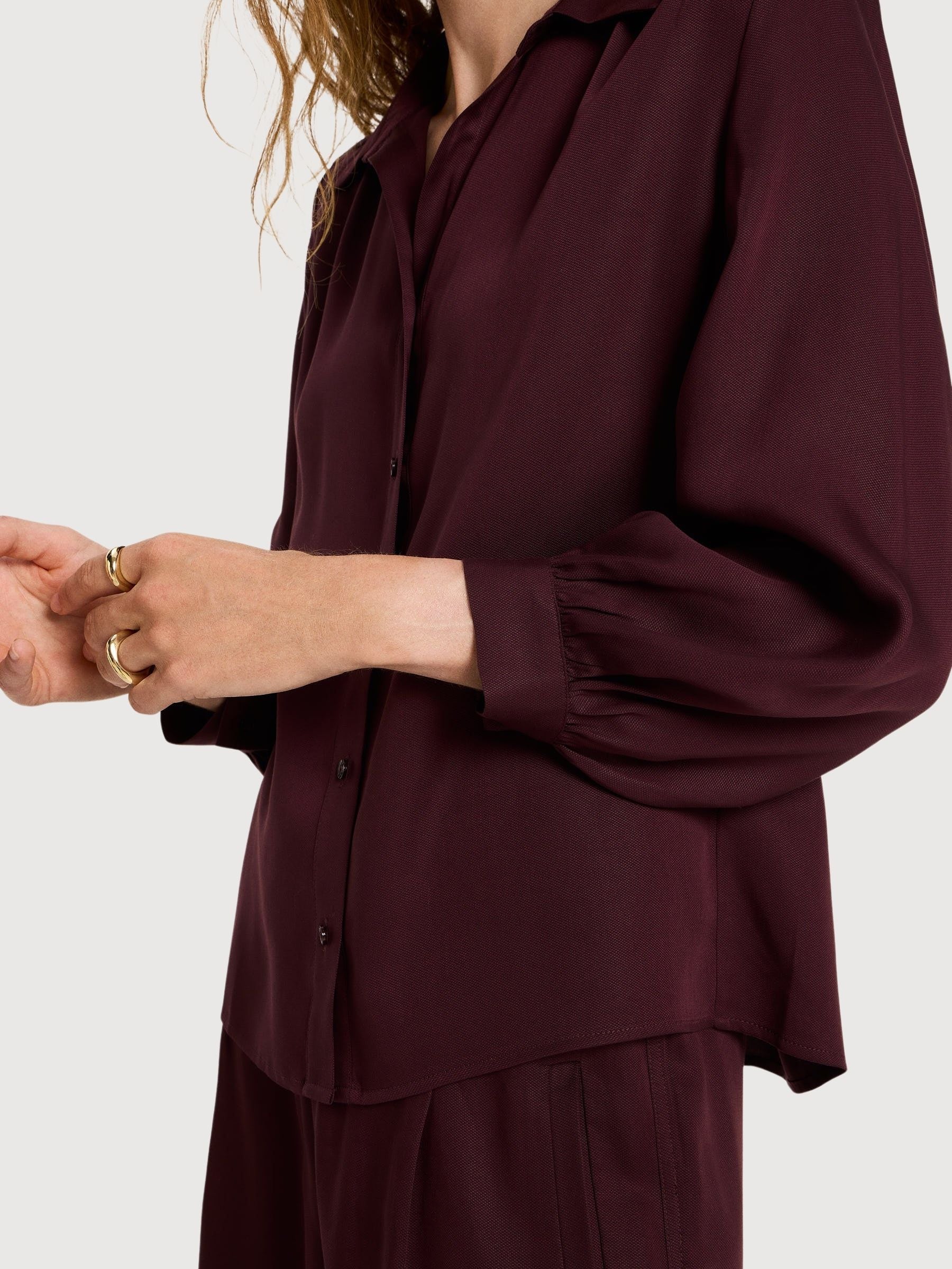 Bluse Tencel Rot Frau | Lanius