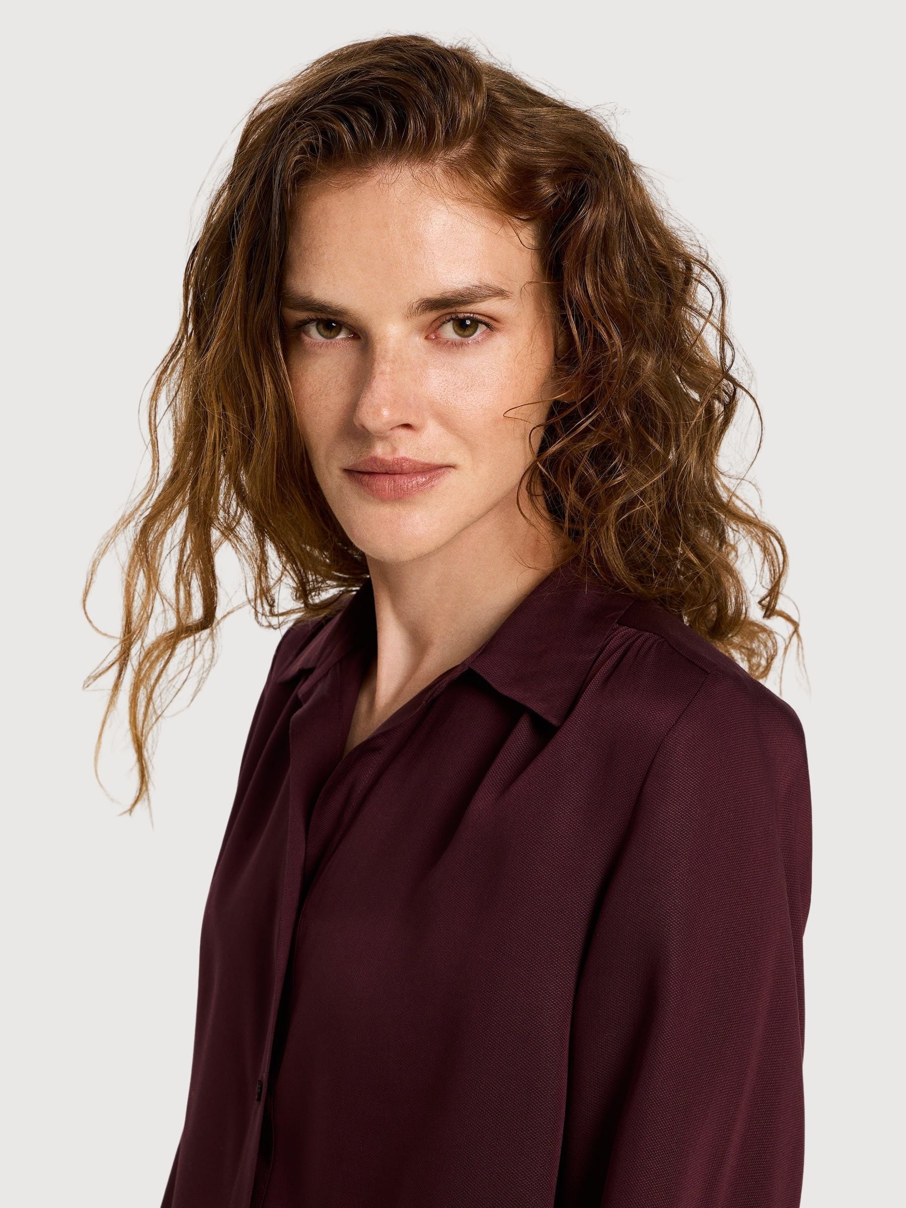 Bluse Tencel Rot Frau | Lanius