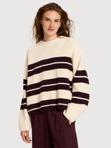 Pullover gestreift dunkelrot Damen | LANIUS