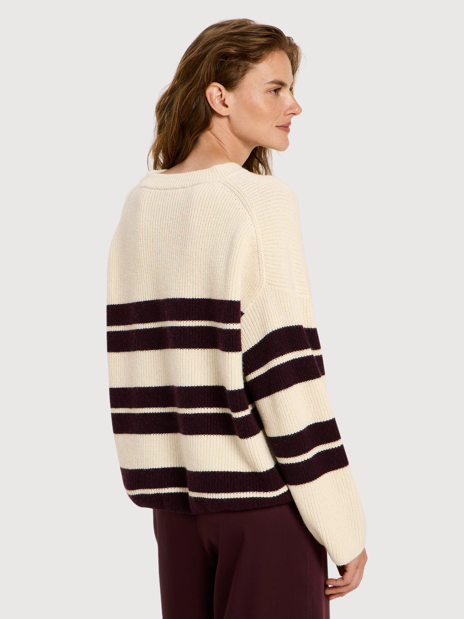 Pullover gestreift dunkelrot Damen | LANIUS
