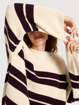 Pullover gestreift dunkelrot Damen | LANIUS