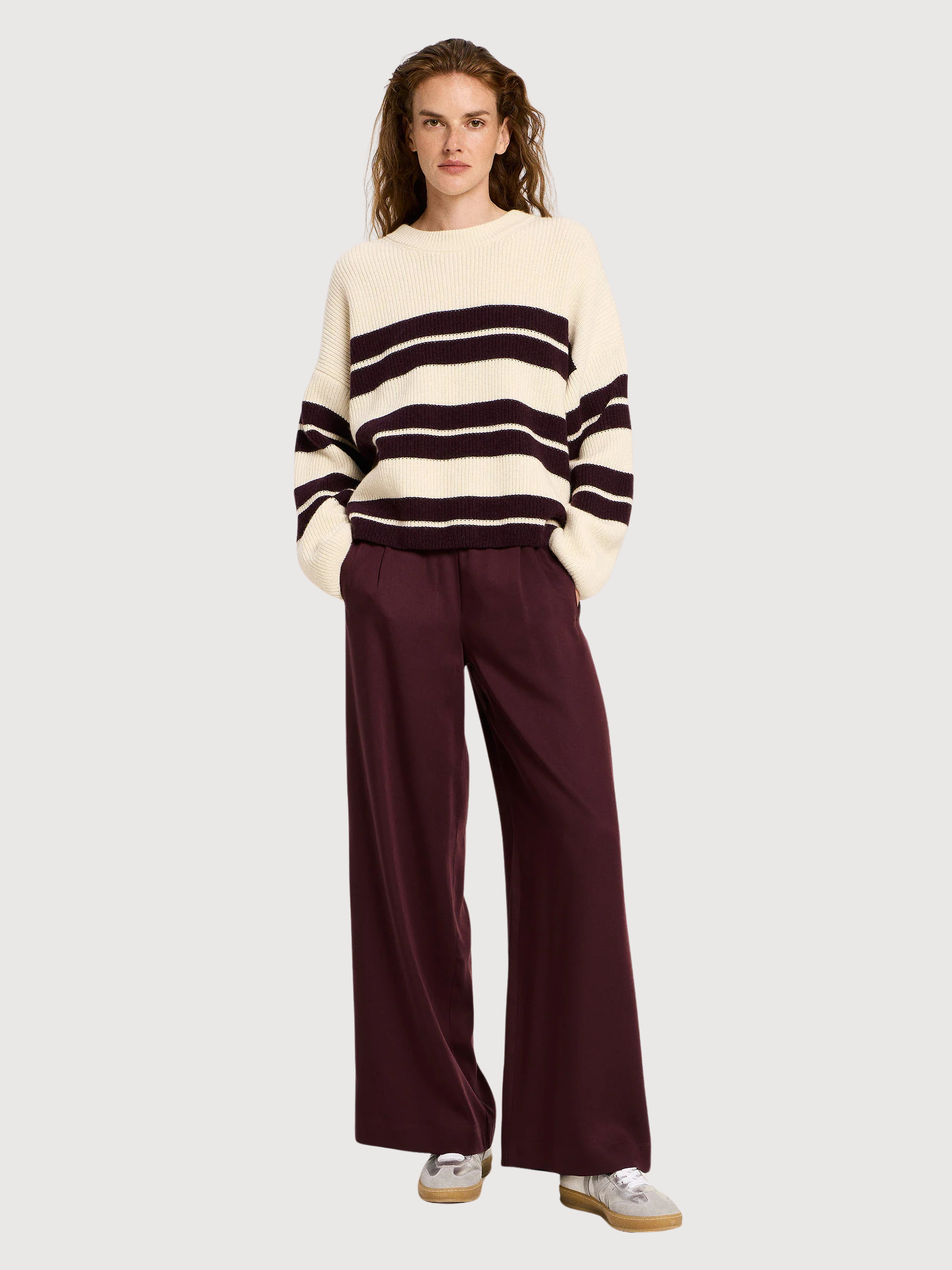 Pullover gestreift dunkelrot Damen | LANIUS