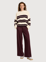 Pullover gestreift dunkelrot Damen | LANIUS