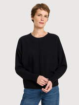 Fledermaus Pullover GOTS Schwarz