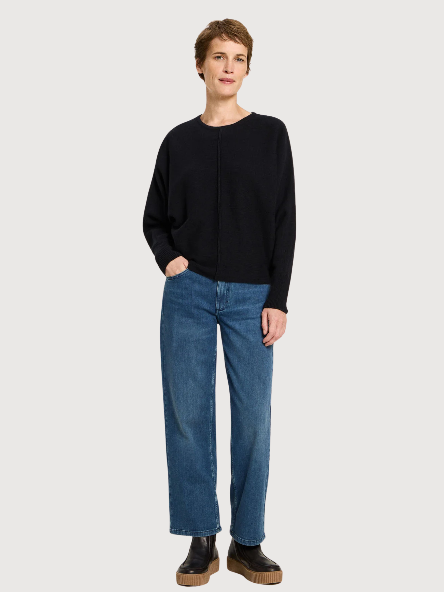 Maglione Fledermaus GOTS Nero