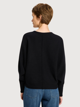 Fledermaus Pullover GOTS Schwarz