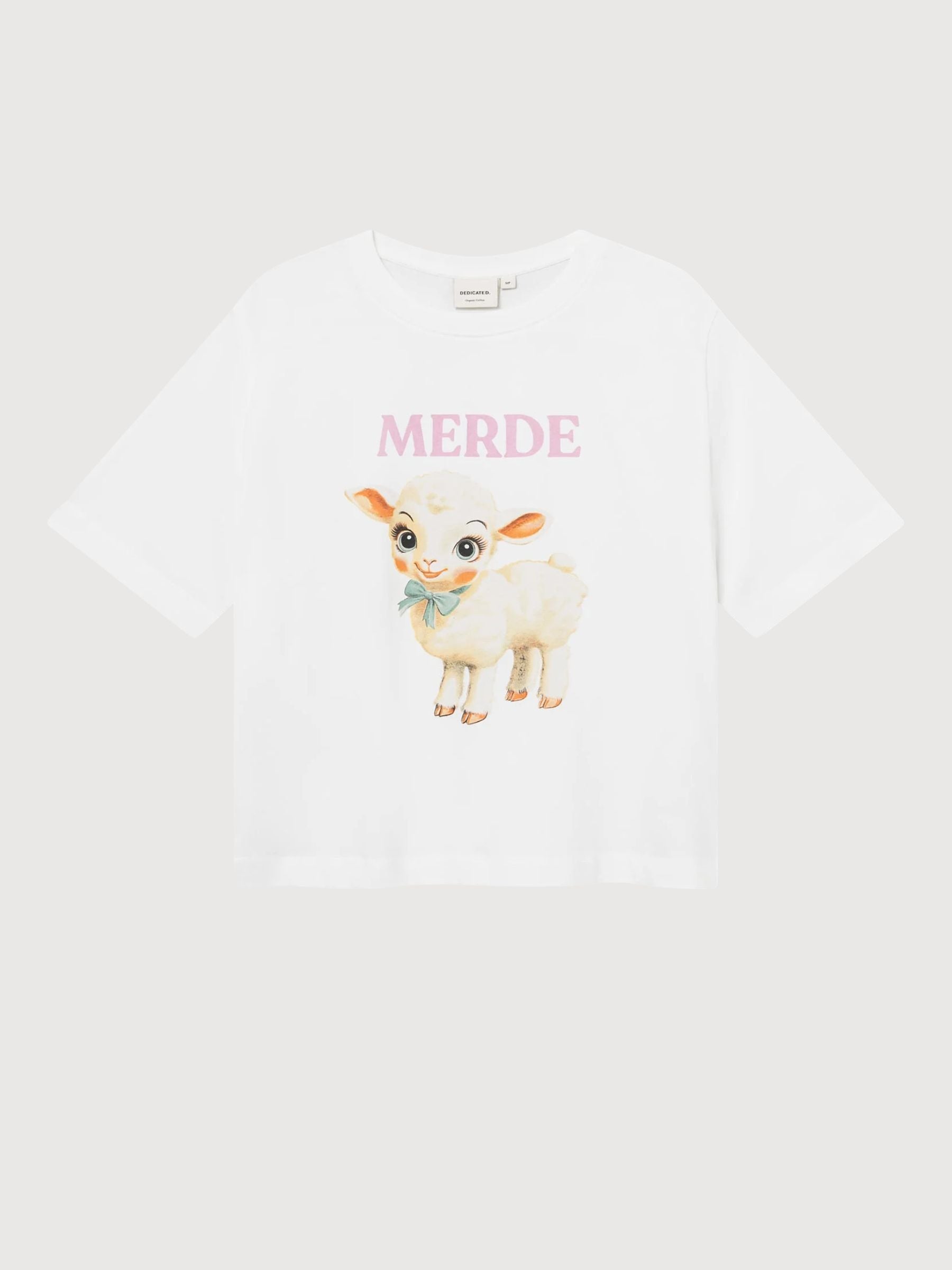 T-Shirt Vadstena Lamb White Cotton | DEDICATED