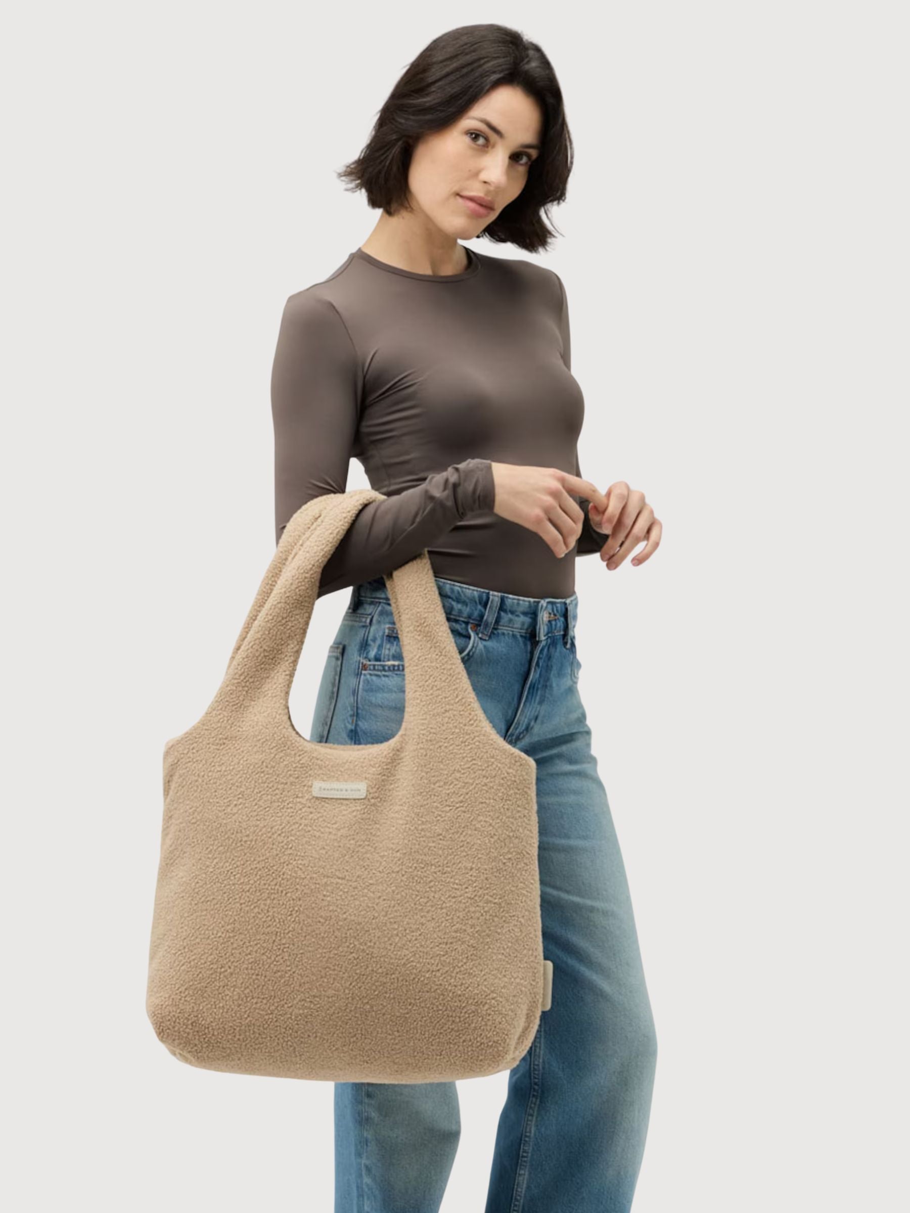 Shopper Skara Cloud Fleece Beige | Kapten & Son
