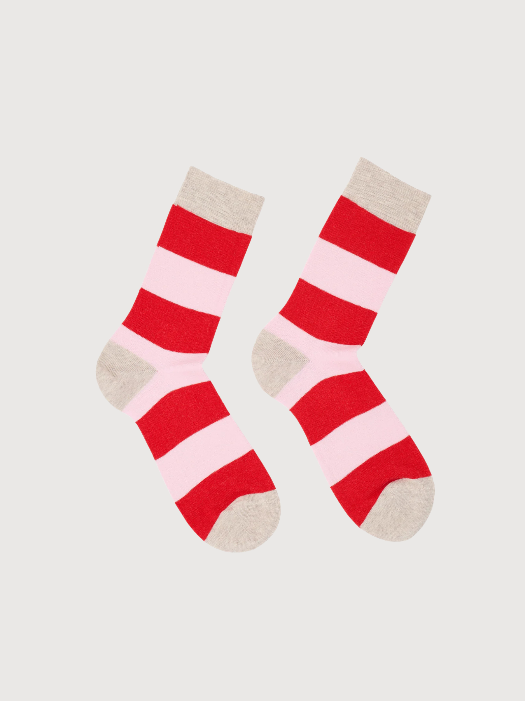 Calzini a righe rosse unisex in cotone | Lanius