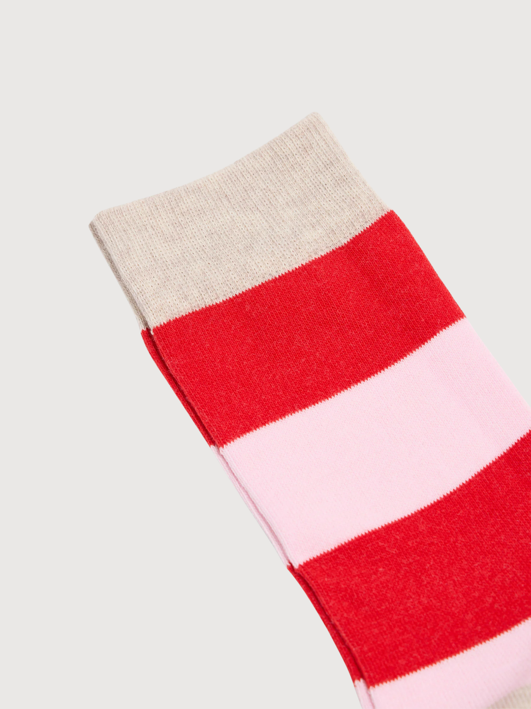 Calzini a righe rosse unisex in cotone | Lanius