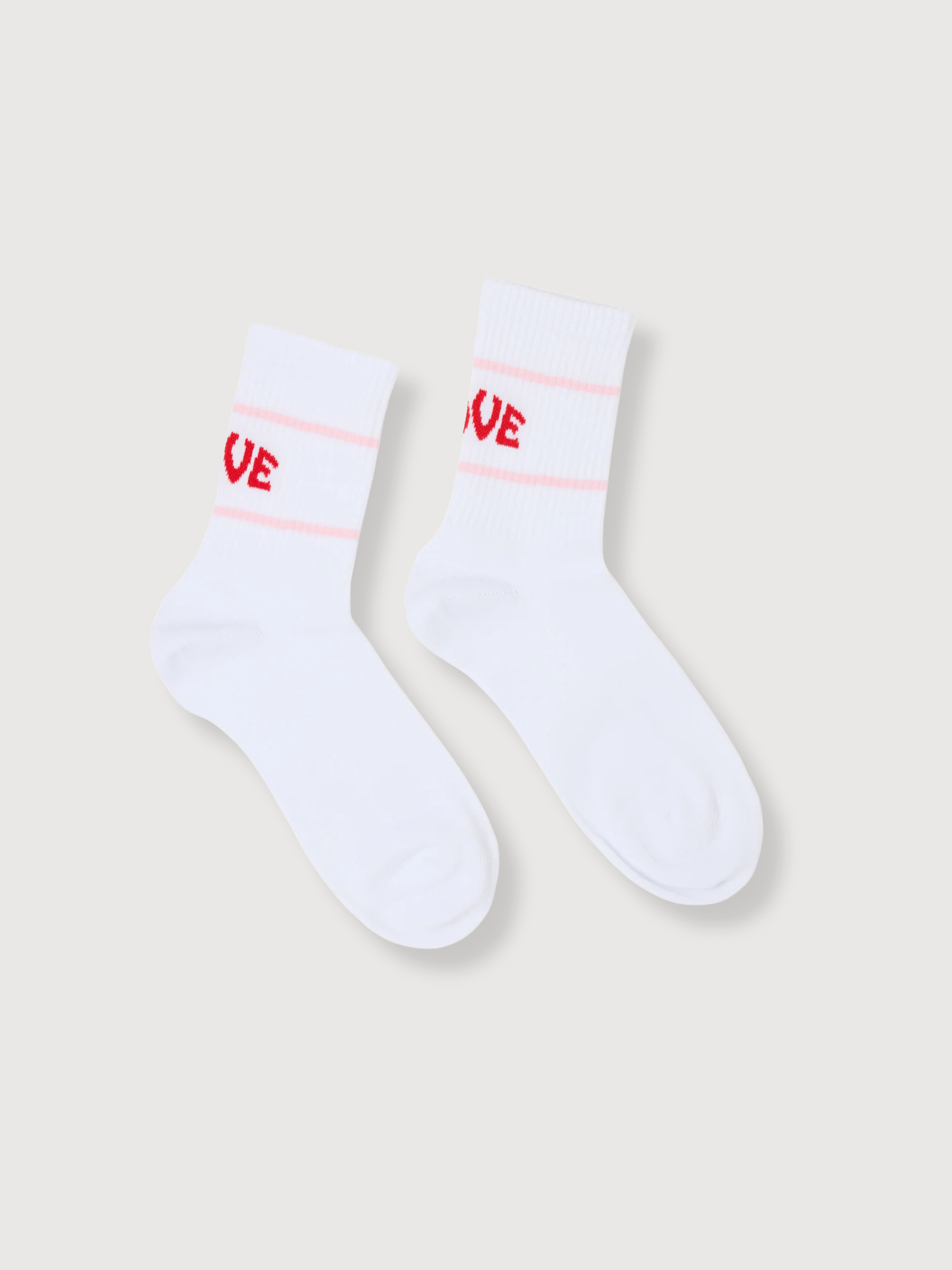Socken Liebe Weiß Unisex Baumwolle | Lanius