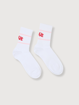 Socks Love White Unisex Cotton | Lanius
