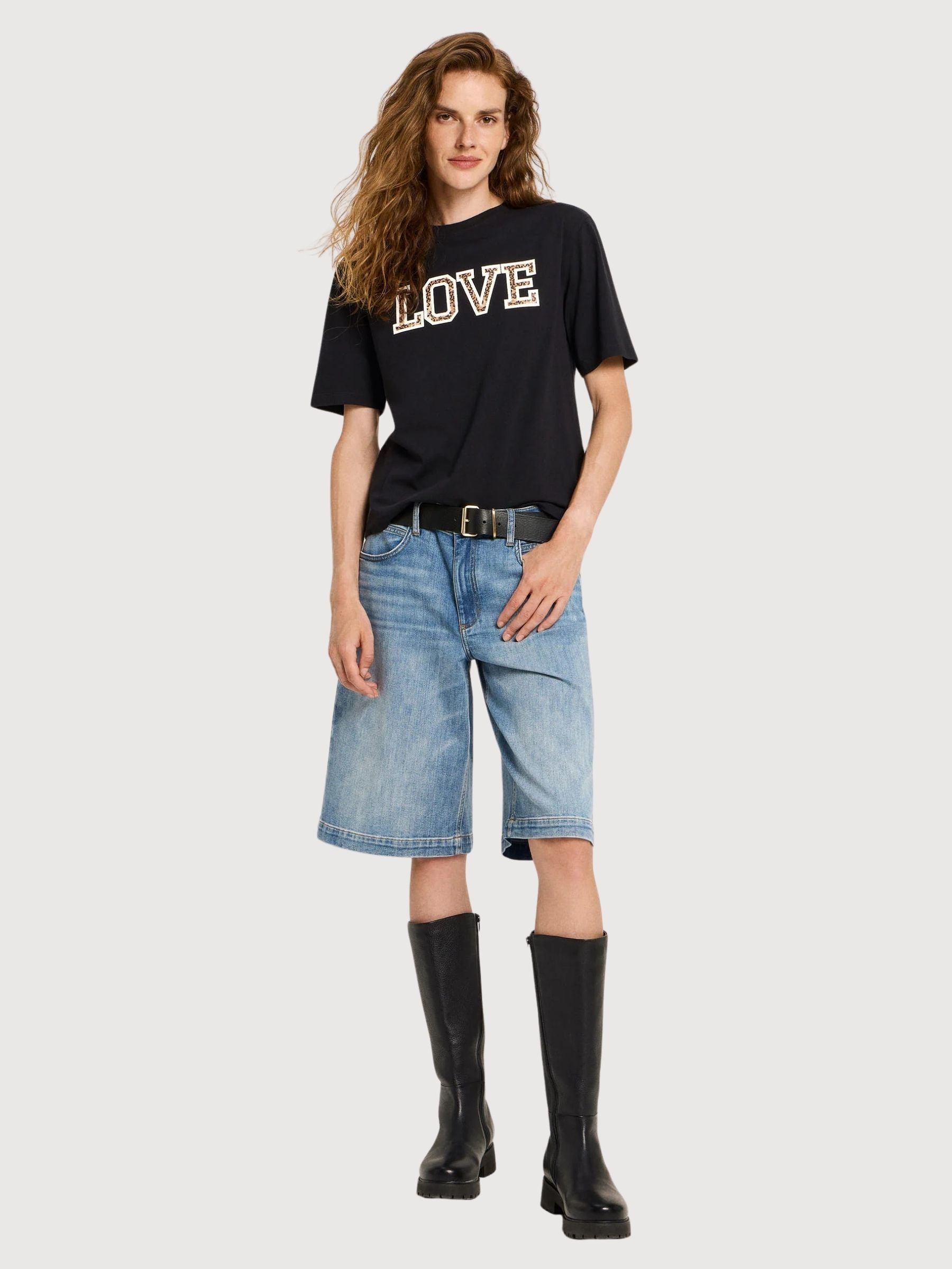 Shirt Love Schwarze Frau Gots Baumwolle | Lanius