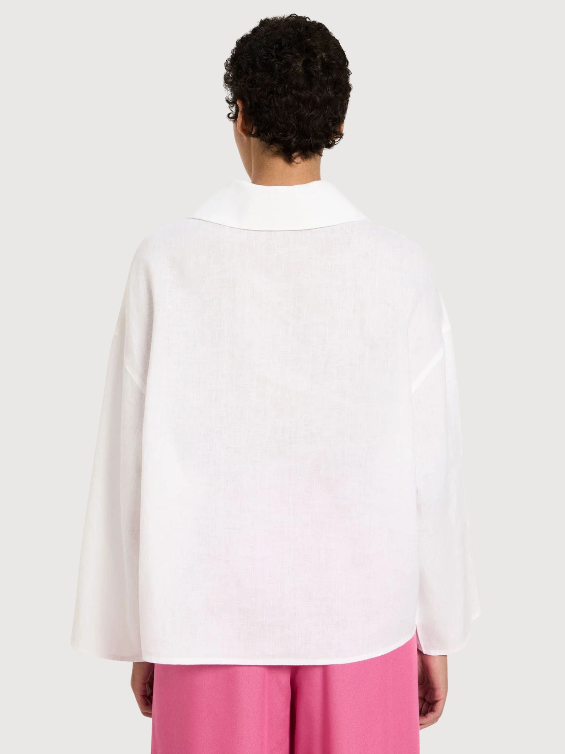 Blouse Oversized White Gots Linen | Lanius
