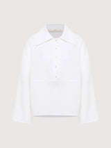 Blouse Oversized White Gots Linen | Lanius
