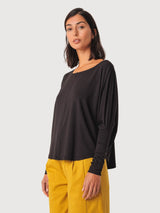 Longsleeve Zur-8 Black Woman | Skfk