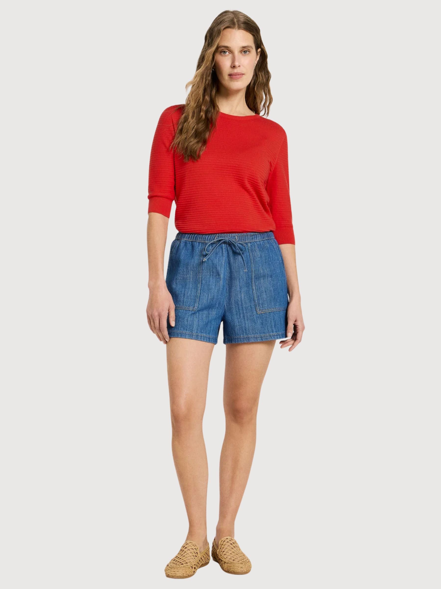 Jeansshorts, mittelblau, Denim, Baumwolle | Lanius