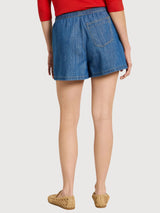 Shorts Jean Mid Blue Denim Gots Cotton | Lanius
