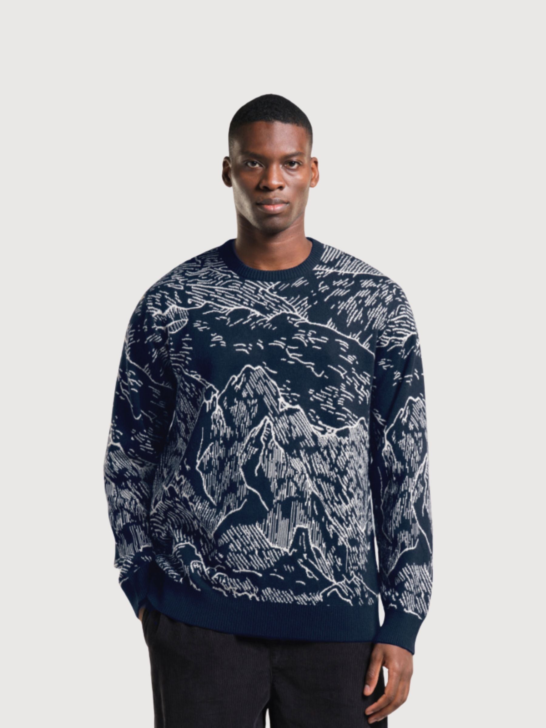 Maglione Mora Mountain Horizon Navy | Dedicated