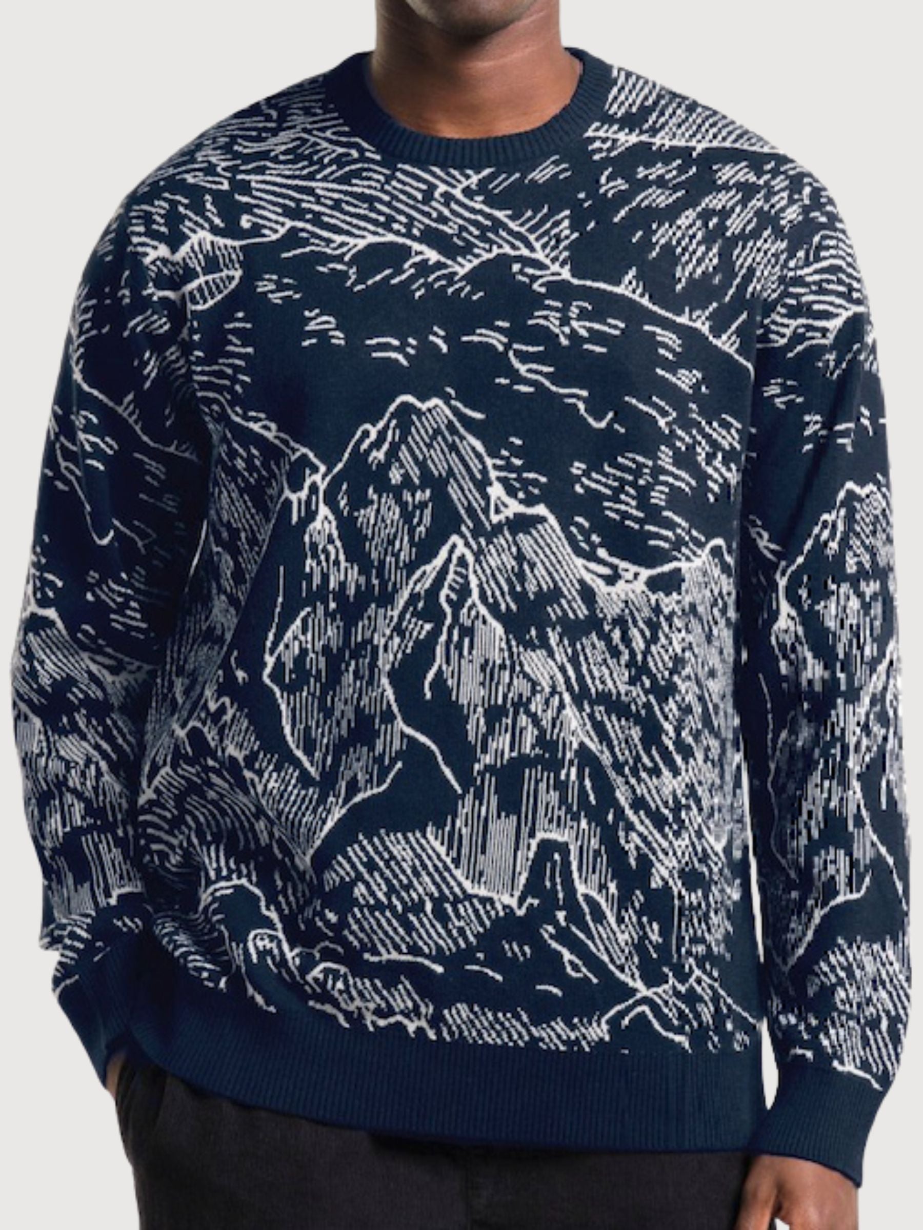 Maglione Mora Mountain Horizon Navy | Dedicated