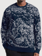 Maglione Mora Mountain Horizon Navy | Dedicated