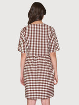 Dress Cross Over Brown Organic Cotton | Knowledge Cotton Apparel