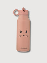 Falk Steel Water Bottle Cat Dark Rose | Liewood