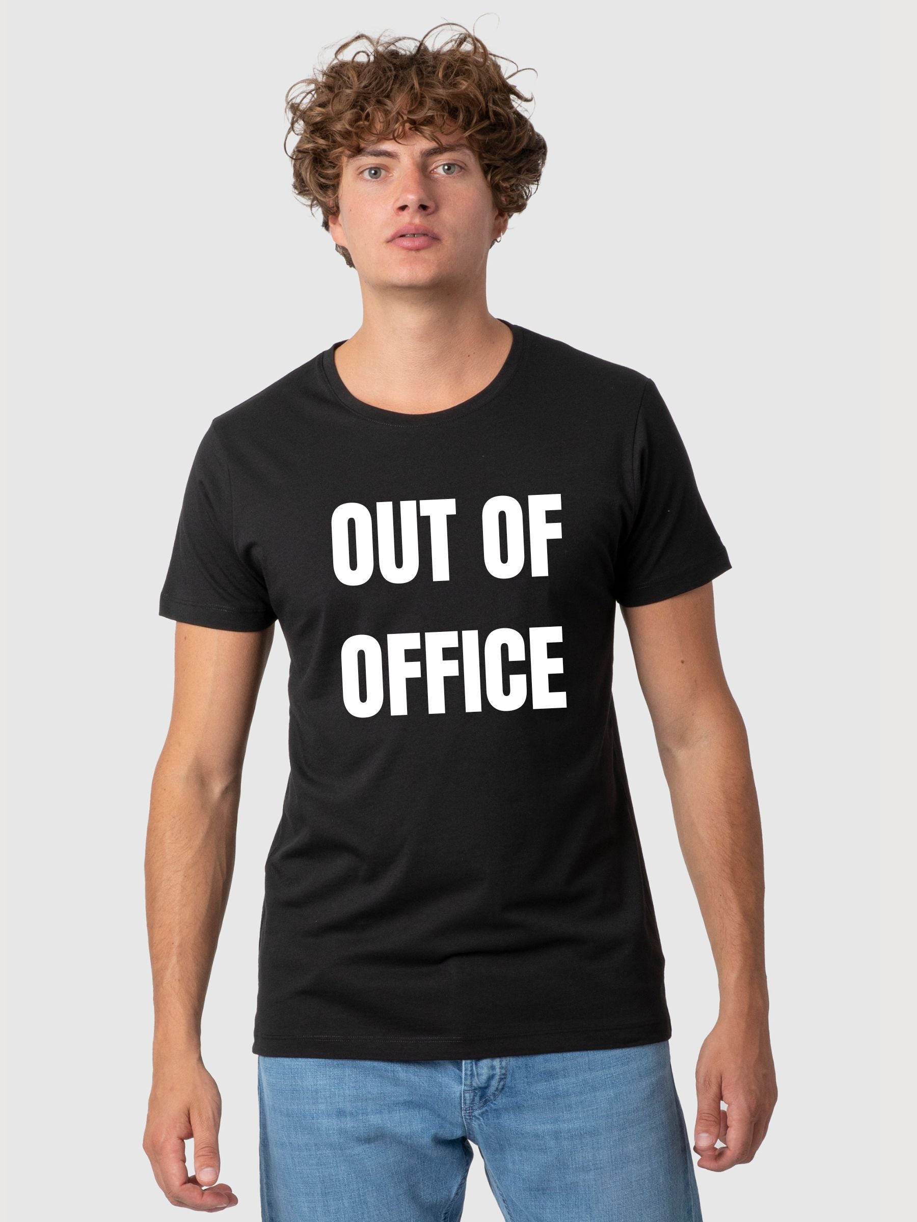 Daniel Black T-shirt with Out Of Office Print | Re-bello