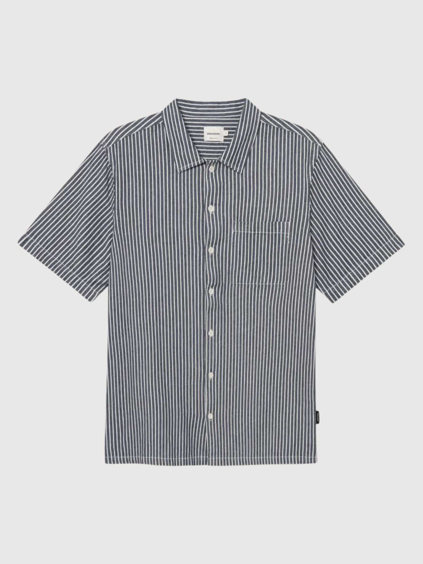 Camicia Brantevik Work Stripe Blu Uomo | Dedicated