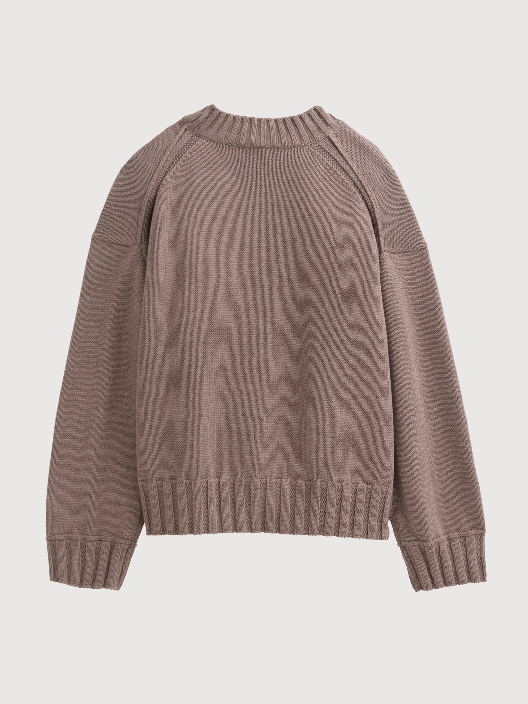 Pullover Knit Brown Melange | PEOPLE WEAR ORGANIC