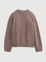 Pullover Knit Brown Melange | PEOPLE WEAR ORGANIC