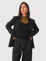 Pullover Maritza Black Gots Cotton Woman | Skfk