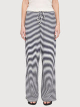 Trouser Striped Rib Woman InkBlue/white | Mazine