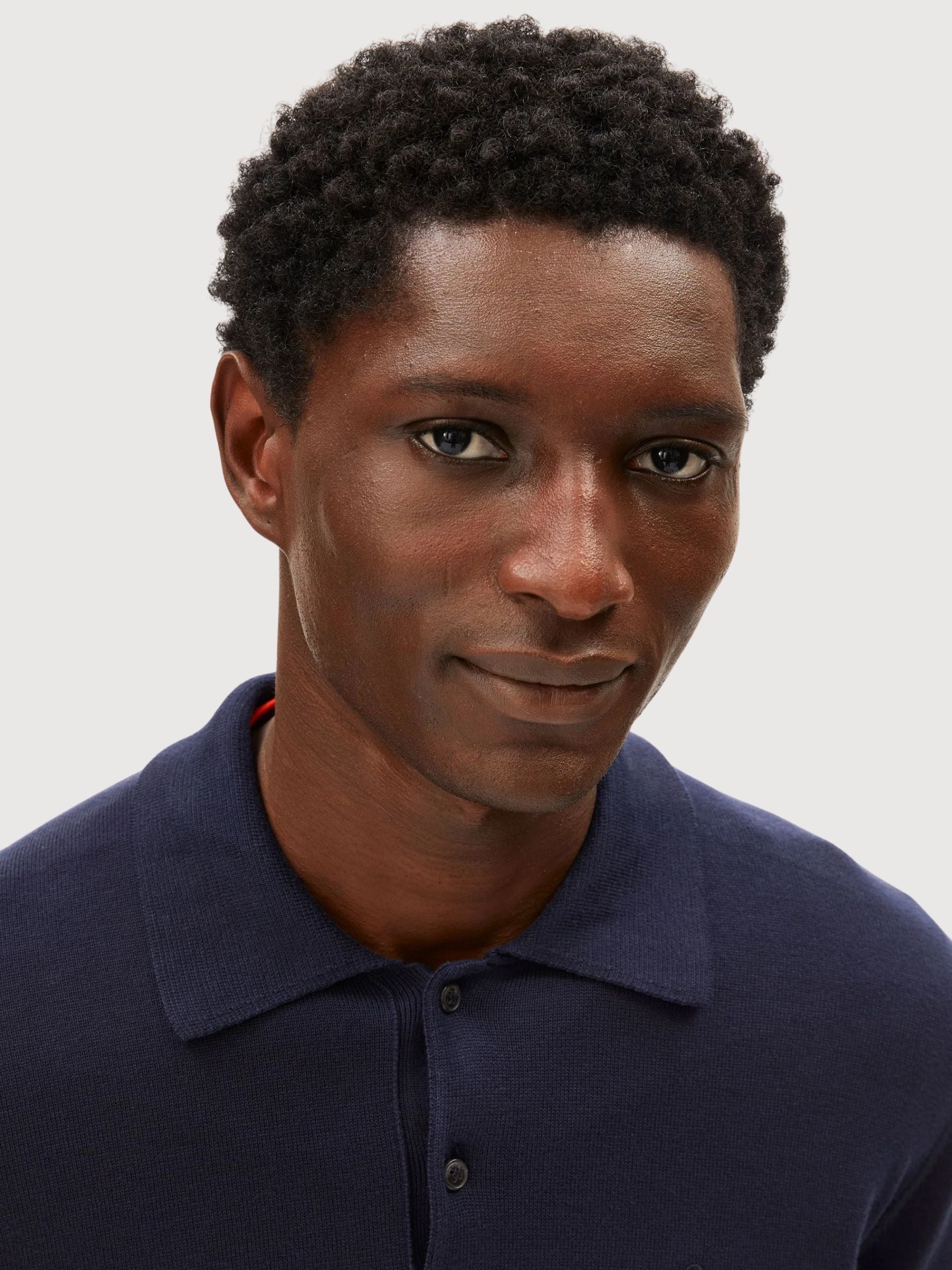 Longsleeves Knit Poloshirt Night Sky | Armedangels