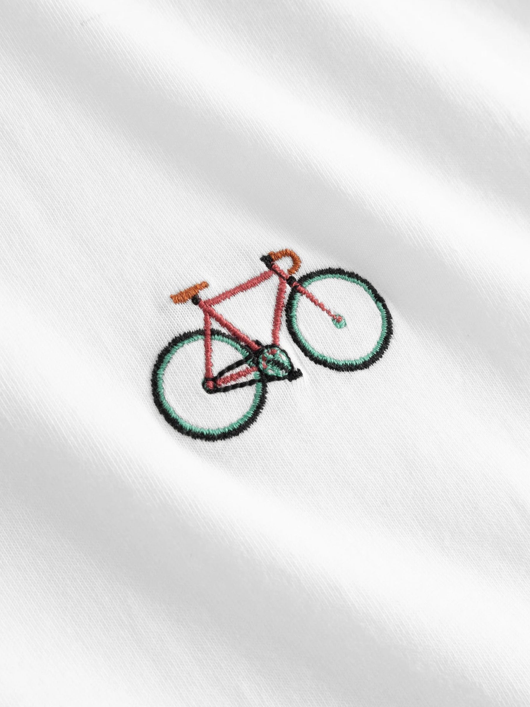 T-Shirt Stockholm Race Bike EMB White | DEDICATED