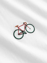 T-Shirt Stockholm Race Bike EMB White | DEDICATED