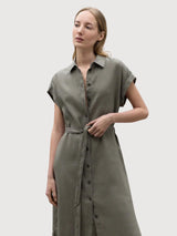 Kleid Amatista Braun aus Leinen | Ecoalf