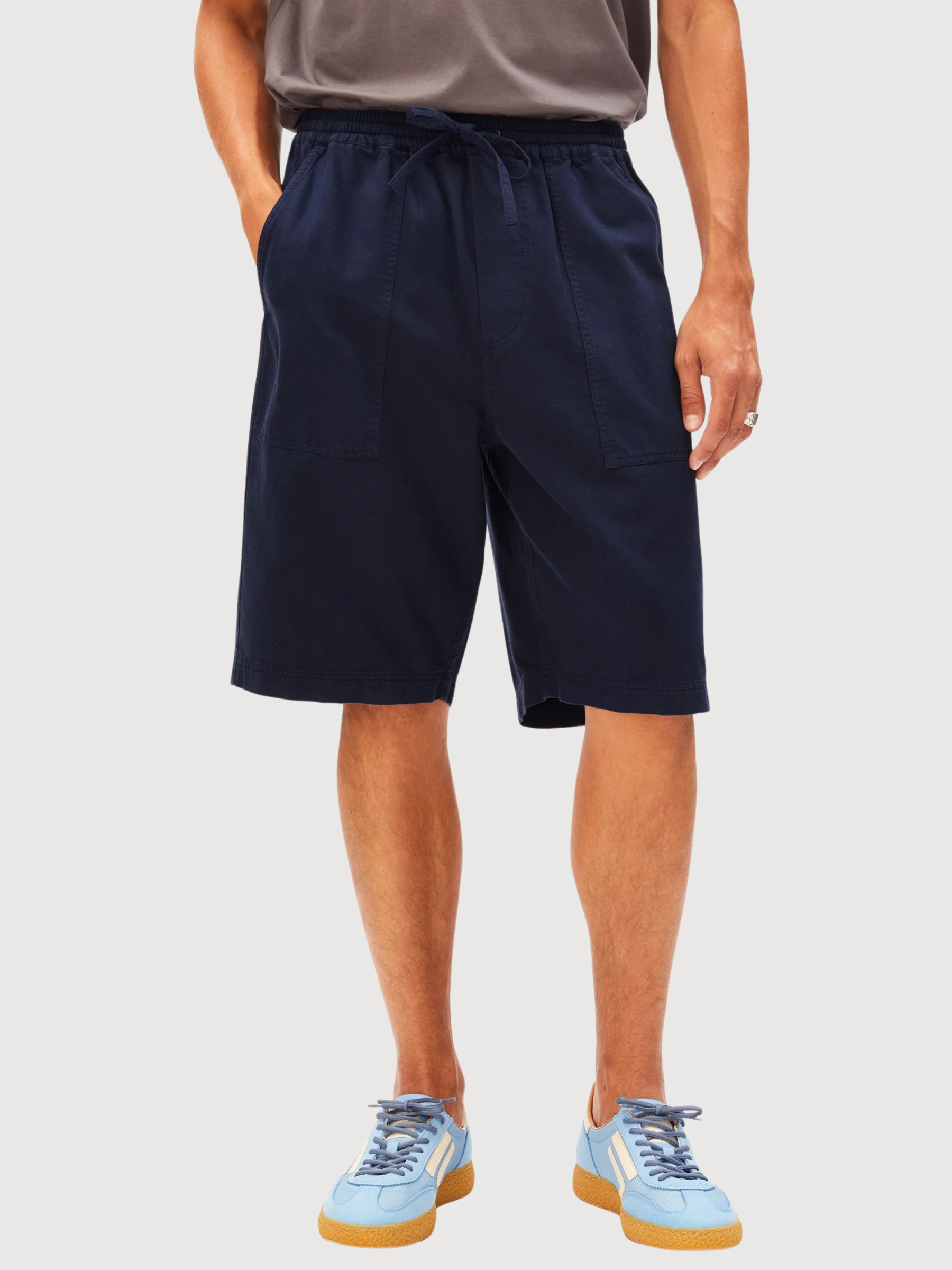 Cotton Lino Short Tinted Navy | Armedangels