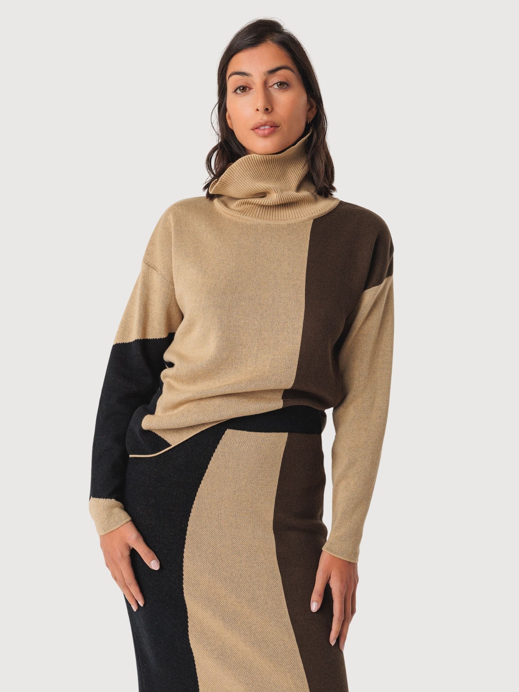 Skirt Loiate Gots Cotton Beige | Skfk