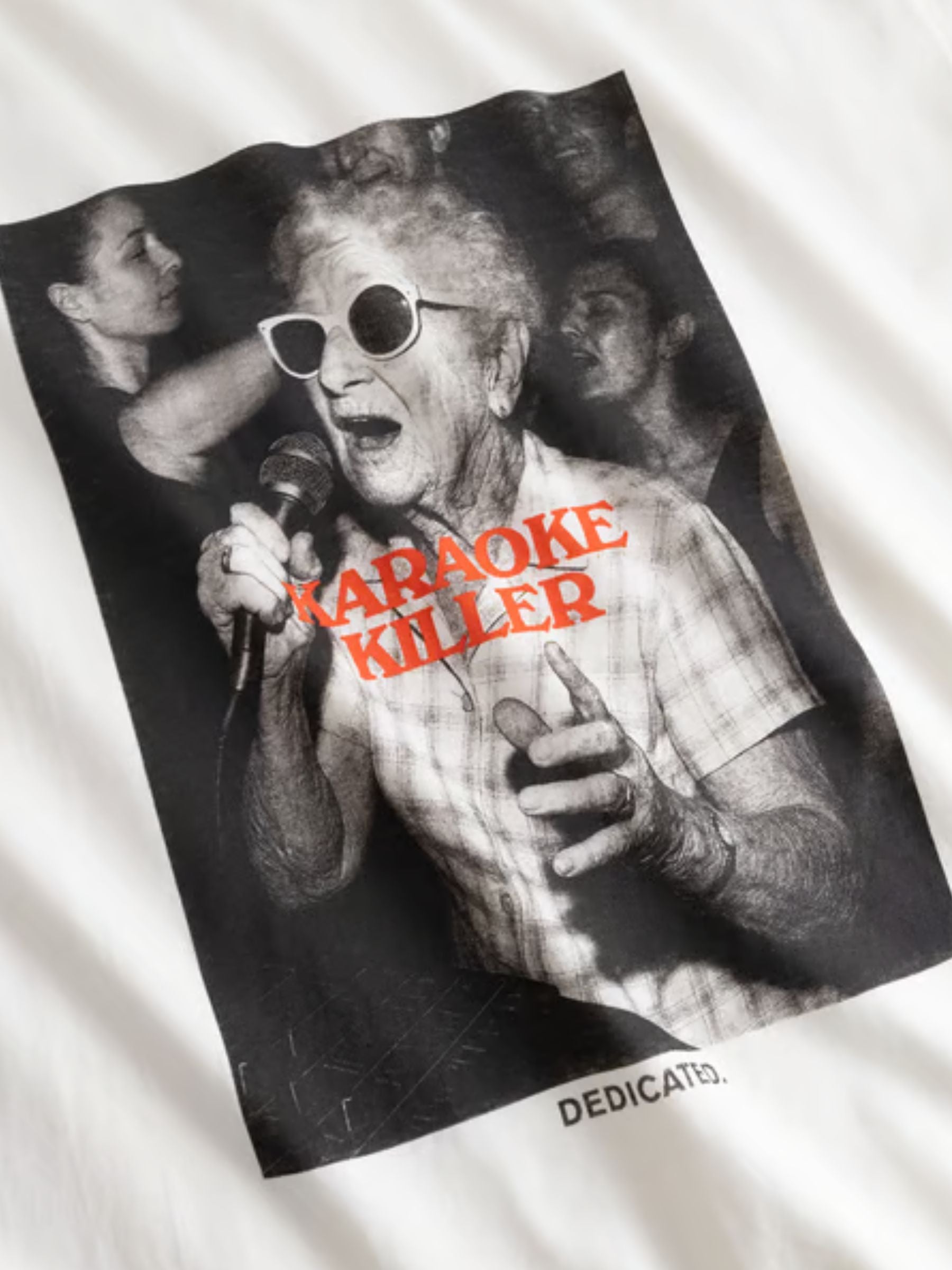 T-Shirt Stockholm Karaoke Killer White | DEDICATED