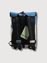 Backpack F155 Clapton White & Light Blue In Used Truck Tarps | Freitag