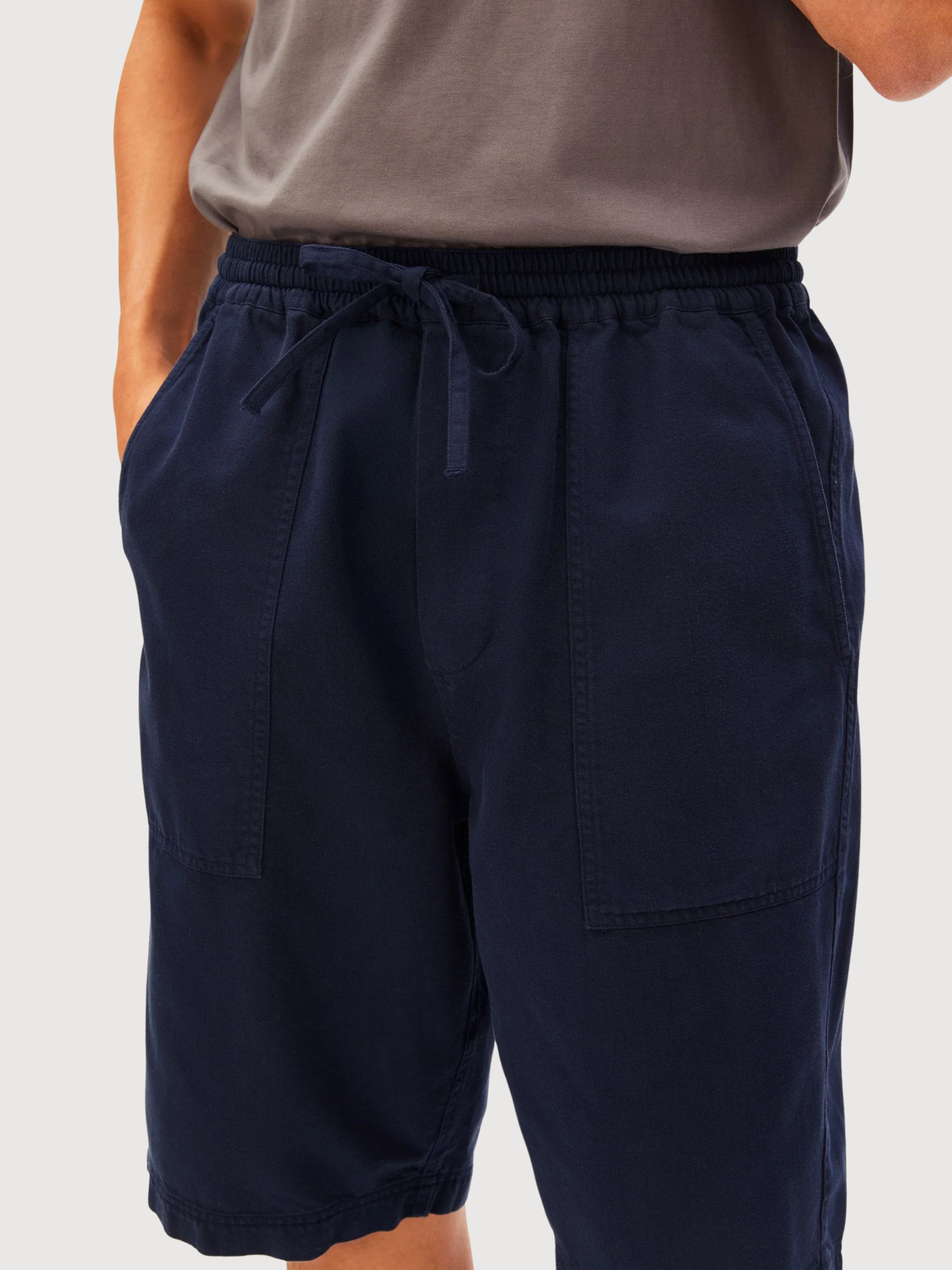 Cotton Lino Short Tinted Navy | Armedangels